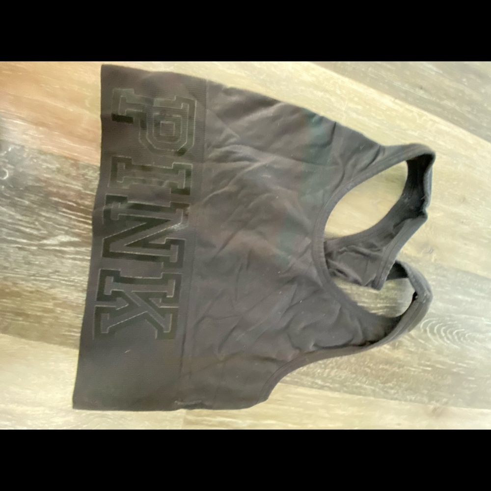 VS PINK- sports bra halter gray